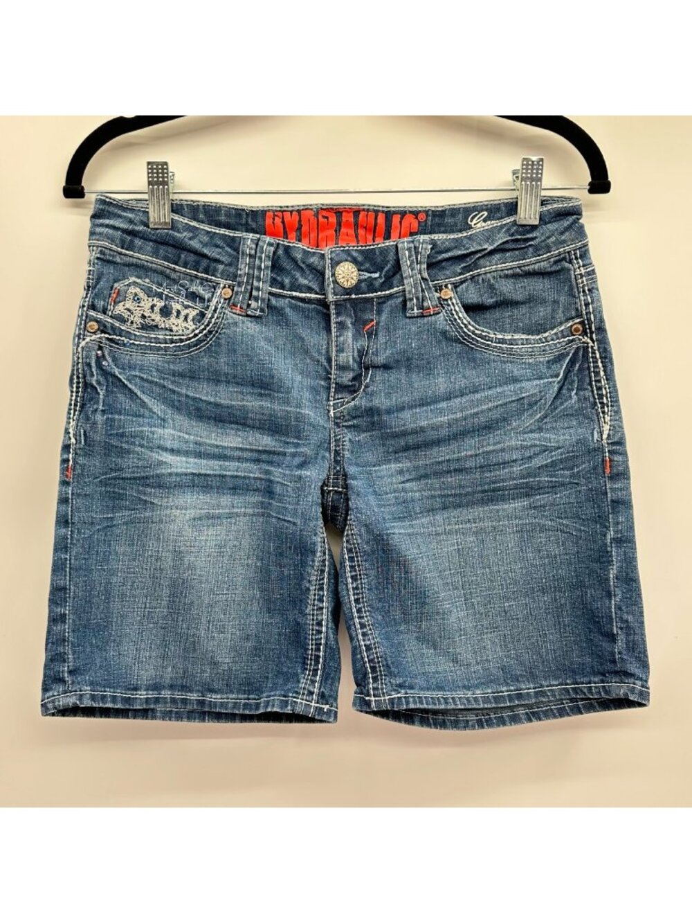 Hydraulic Gramercy Stretch Embellished Jean Shorts Size 5/6